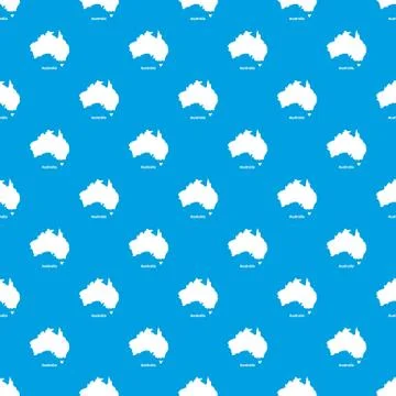 Australia map pattern vector seamless blue Stock Illustration