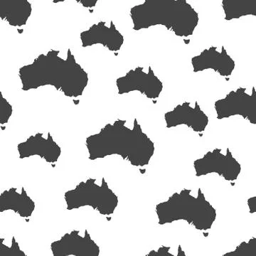 Australia map seamless pattern. Business concept Australia pictogram. Vector  Stock Illustration