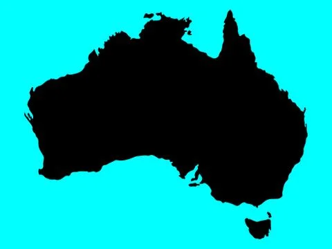 Australia map silhouette Vector illustration Eps 10 Ilustración de archivo