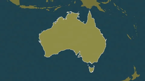 Australia map - solid. Border. Pattern. Stock Footage 273510758