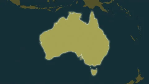 Australia map - solid. Glow. Pattern. Stock Footage 147431133