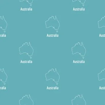 Australia map thin line vector simple Stock Illustration