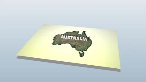 Australia Map Unfolding Video stock 283801804