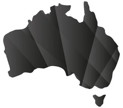 Australia map on white background Stock Illustration