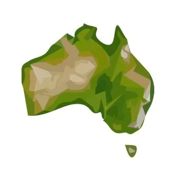 Australia map on a white background. Stock Illustration