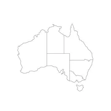 Australia map on white background. Stock vector Stock Illustration