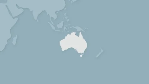Australia Map Zoom from World Globe, Cinematic Travel Motion Graphic Stock Footage 339229341