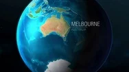 Australia - Melbourne - Zooming From Space To City Stock Footage