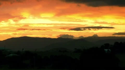 AUSTRALIA - Orange sunset. Stock Footage 10967611