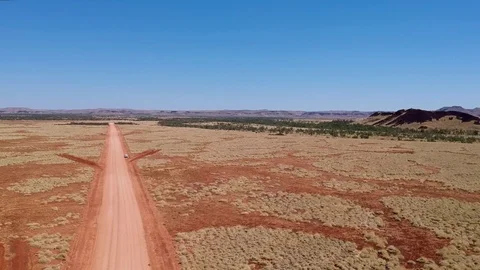Australia outback dirt road Stock Footage 93432001