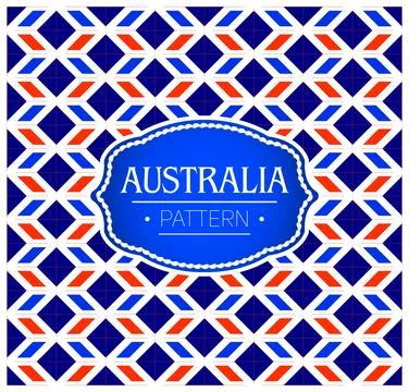 Australia Pattern, Background Texture and emblem Illustrazione stock