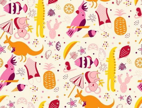 Australia pattern seamless design graphic 스톡 일러스트
