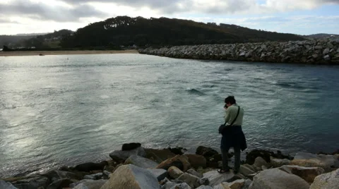 Australia photographer at Narooma Video stock 65743760