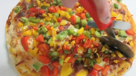 AUSTRALIA-PIZZA-CUT 1 Stock Footage 844089