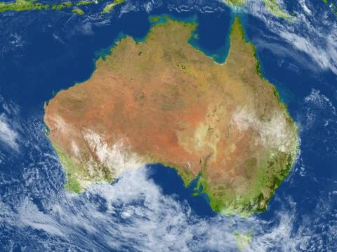 Australia on planet Earth Stock Illustration