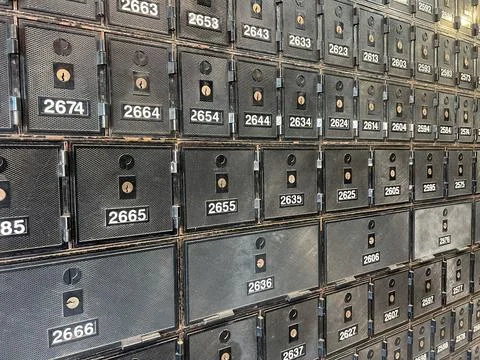 Australia Post Personal Parcel Lockers for Secure 24/7 Mail Collection Stock Photos