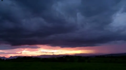AUSTRALIA - Purple / orange sunset. Stock Footage 10969295