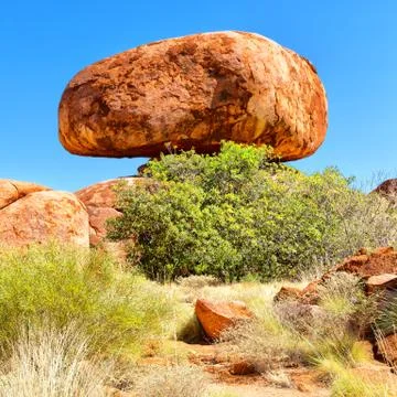 In australia the rocks  of devil  marble Stock Photos