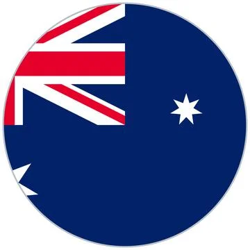 Australia round flag icon Stock Illustration