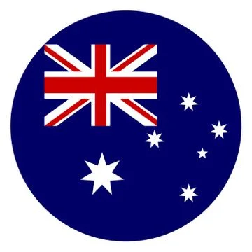 Australia round flag vector illustration Stock Illustration