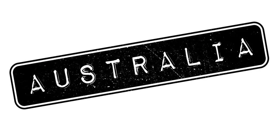 Australia rubber stamp Stock Illustration