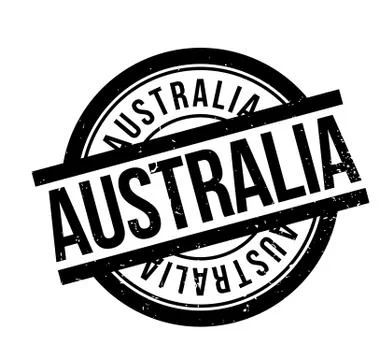 Australia rubber stamp Stock Illustration