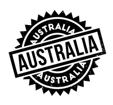 Australia rubber stamp Stock Illustration