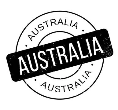 Australia rubber stamp Stock Illustration