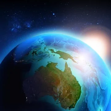 Australia seen from space Stock Illustration