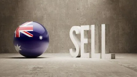 Australia. Sell Concept. Stock Illustration