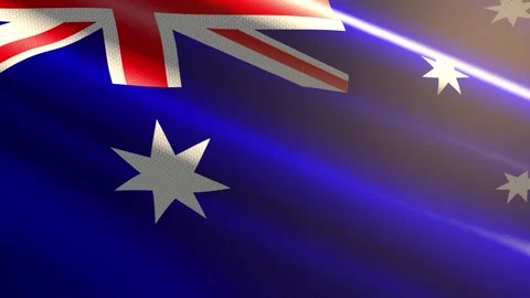 Australia shiny flag - loop animation Video stock 201098042