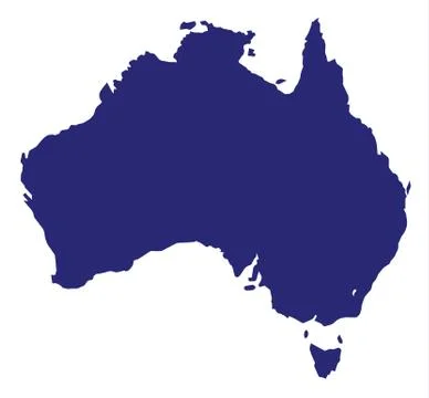 Australia silhouette Stock Illustration