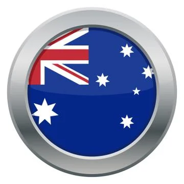 Australia Silver Icon Stock Illustration
