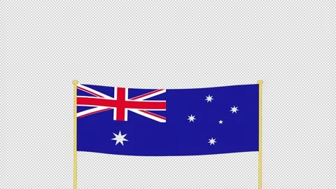 AUSTRALIA Simple Animated Flag Video stock 162833174