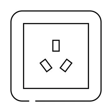 Australia socket line icon vector illustration Stockillustratie