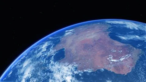 Australia from space. Stock Illustration