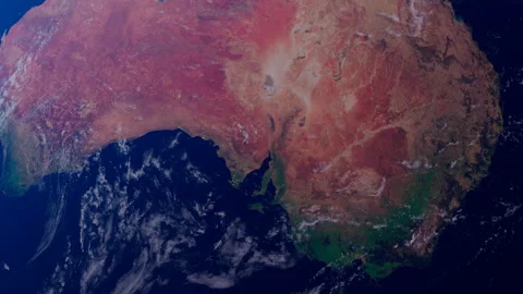 Australia from Space. Oceania from Space Orbit. Blue Planet Earth. Globe Stock Footage 324791234