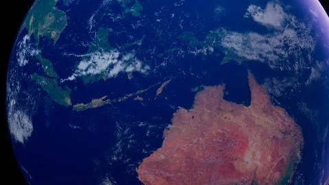 Australia from Space. Oceania from Space Orbit. Blue Planet Earth. Globe Stock Footage 325430331