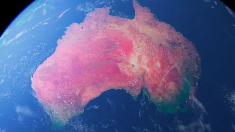 Australia from Space Orbit. Planet Earth From Space. Globe Video stock 330165269