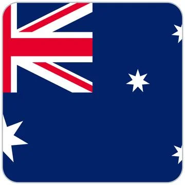Australia square flag icon Stock Illustration
