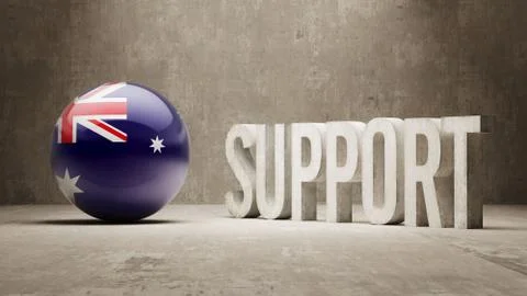 Australia. Support Concept. Stockillustratie