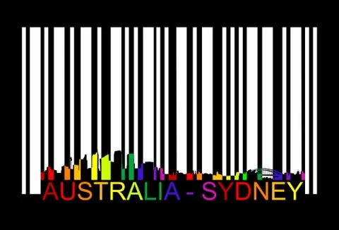 Australia sydney barcode Stock Illustration