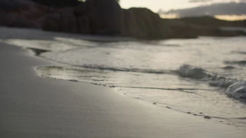 Australia Tasmania Sloop Reef Beach Waves Sunrise Stock Footage 235873996