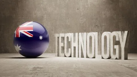 Australia. Technology Concept. 스톡 일러스트
