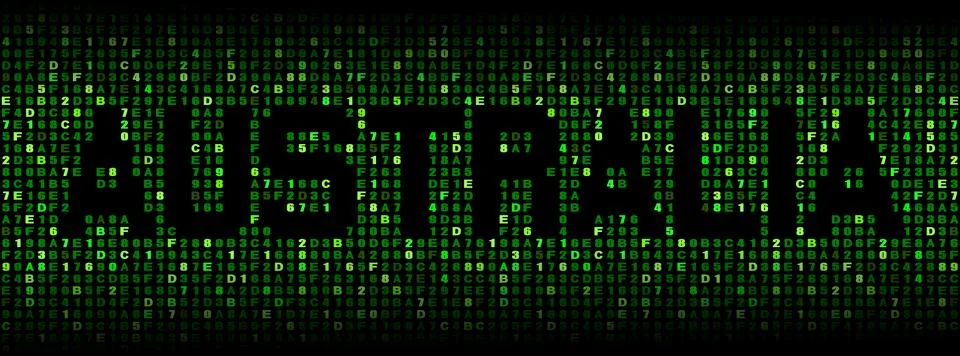 Australia text on hex code illustration Stock Illustration