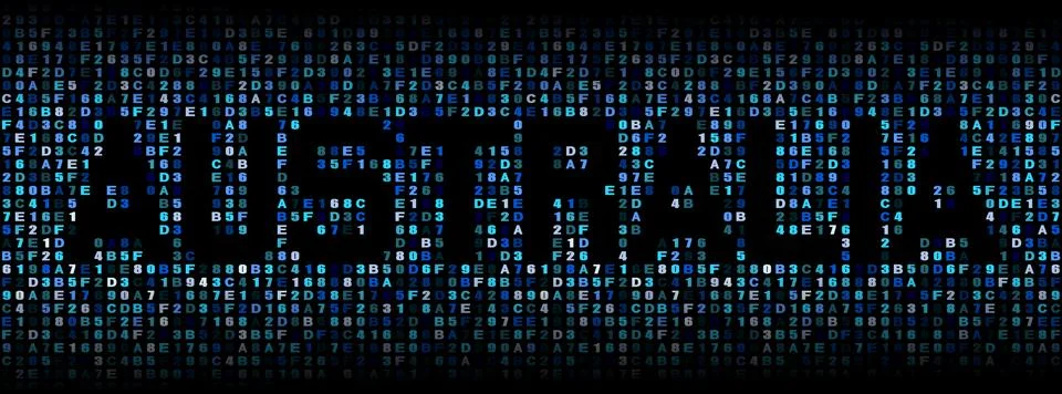 Australia text on hex code illustration Stock Illustration