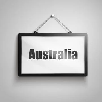 Australia text sign Stock Illustration