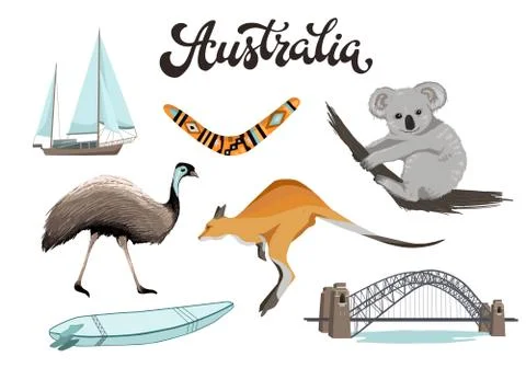 Australia vector symbols Stock Illustration