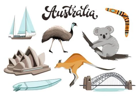 Australia vector symbols Stock Illustration