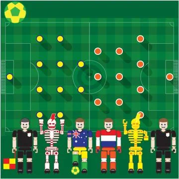 Australia vs Netherlands Stock Illustration